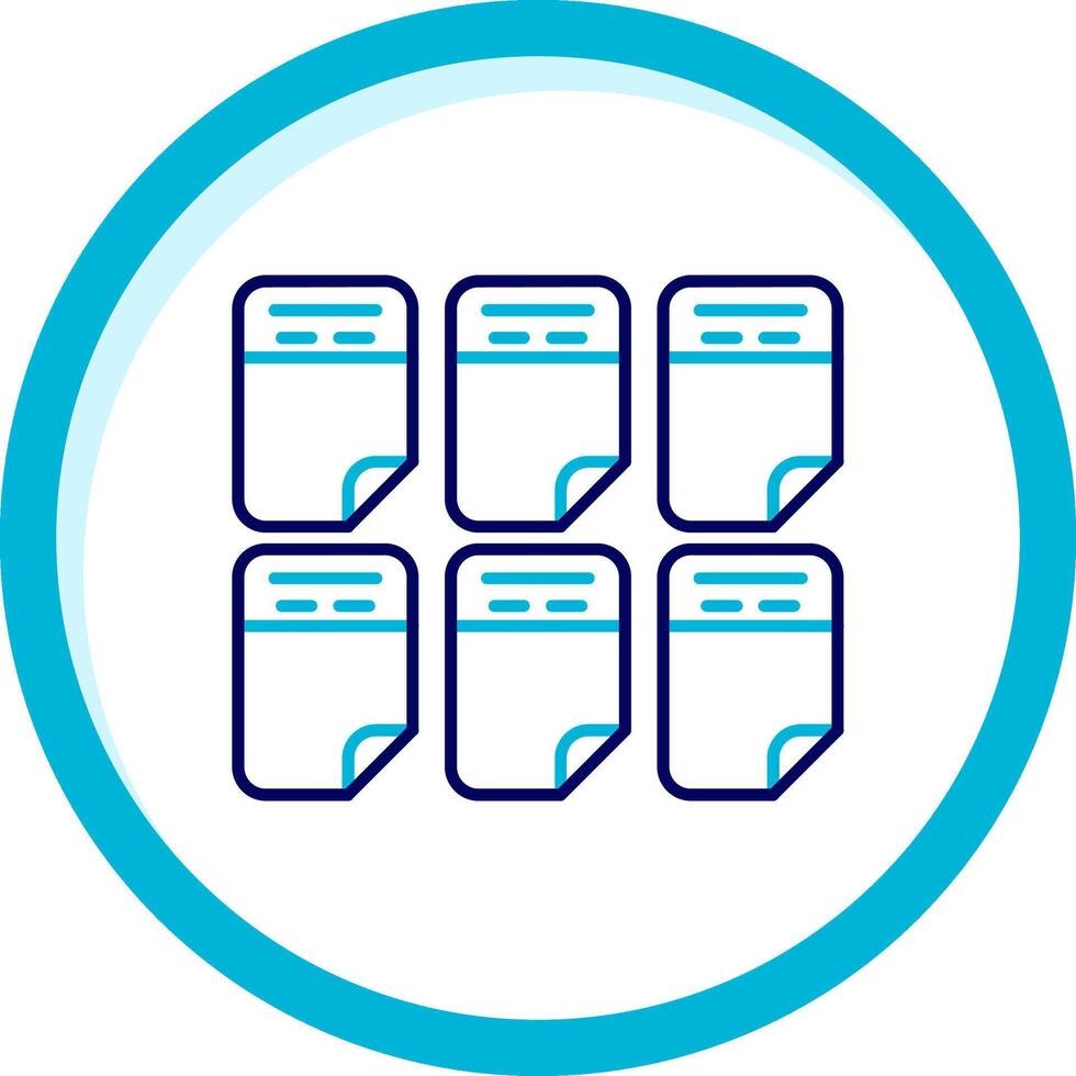 Color Two Color Blue Circle Icon vector