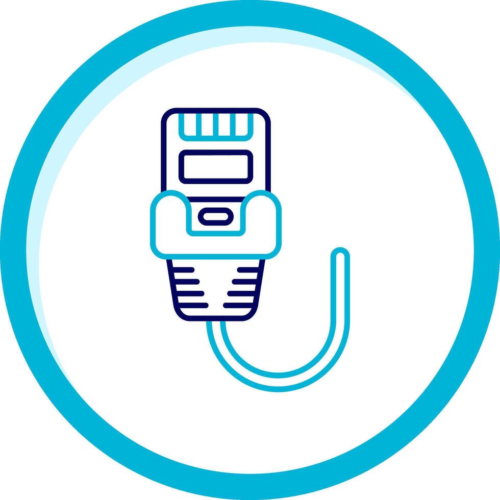 Ethernet Two Color Blue Circle Icon vector