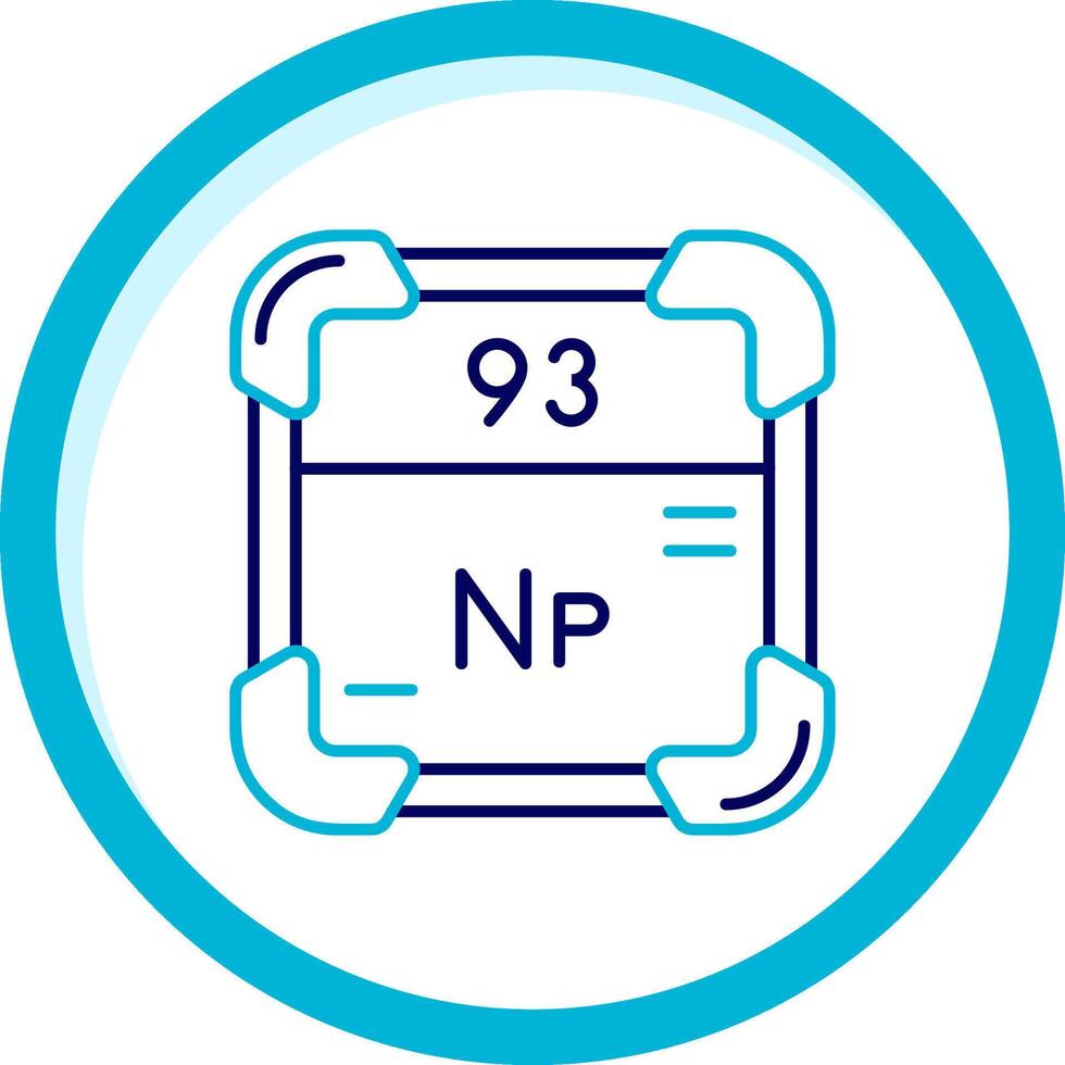 Neptunium Two Color Blue Circle Icon vector