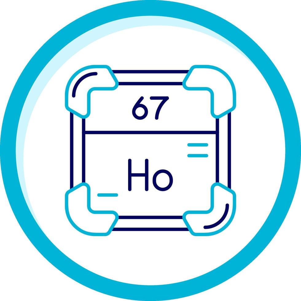 Holmium Two Color Blue Circle Icon vector