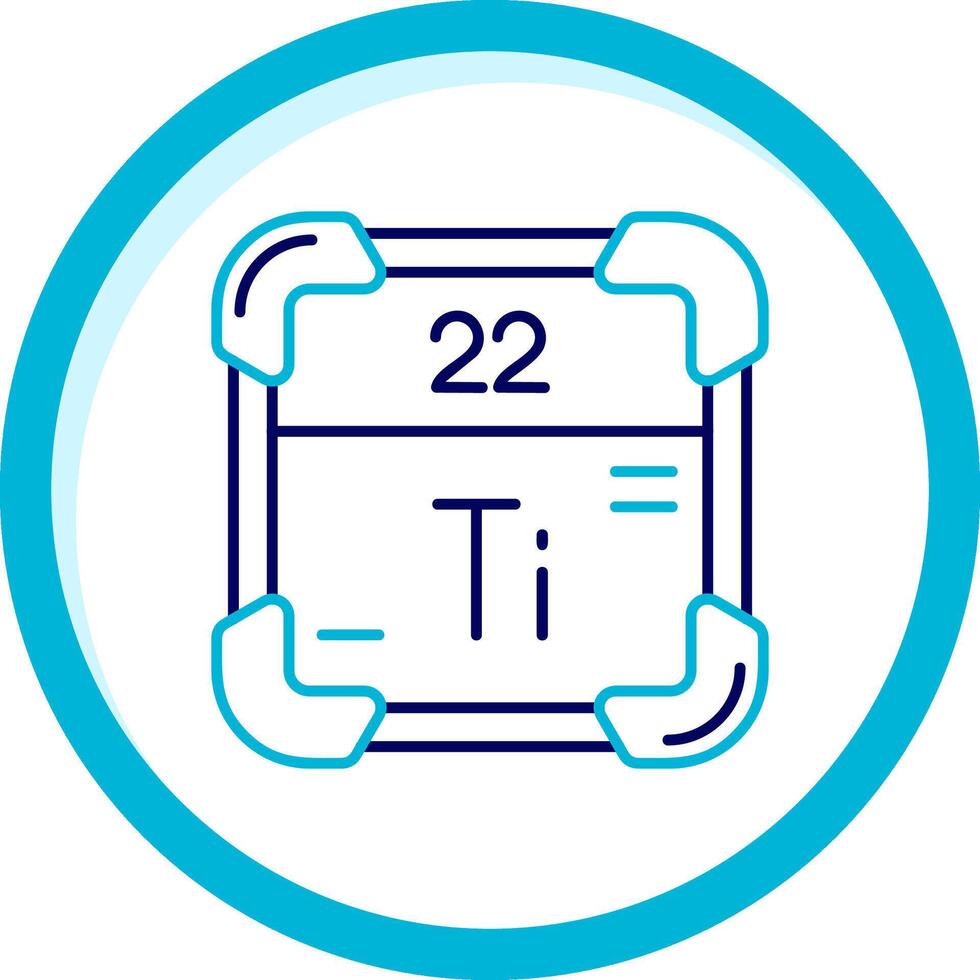 Titanium Two Color Blue Circle Icon vector