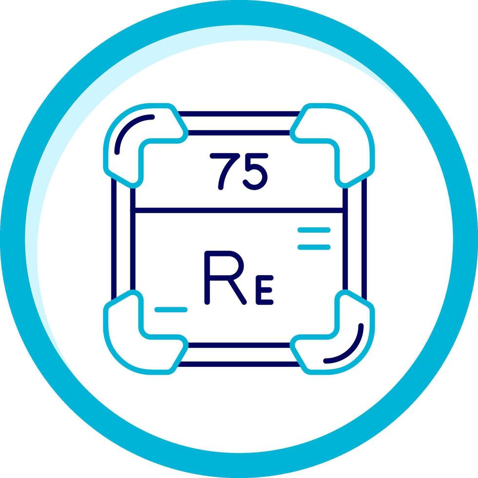 Rhenium Two Color Blue Circle Icon vector