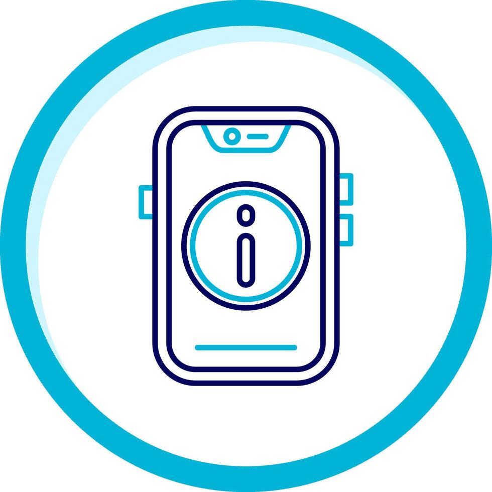 Info Two Color Blue Circle Icon vector
