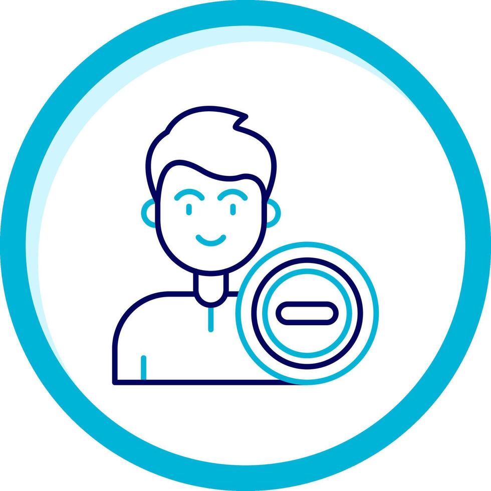 Stop Two Color Blue Circle Icon vector