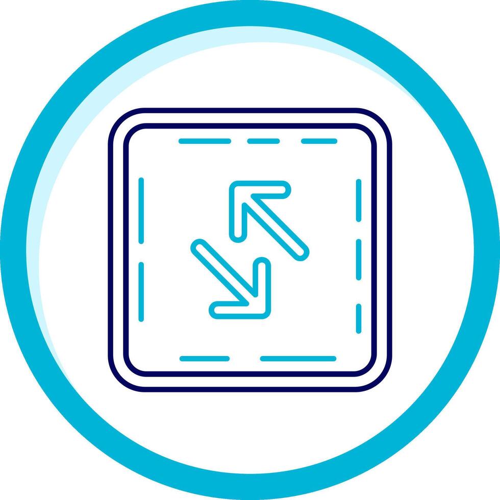 Swap Two Color Blue Circle Icon vector