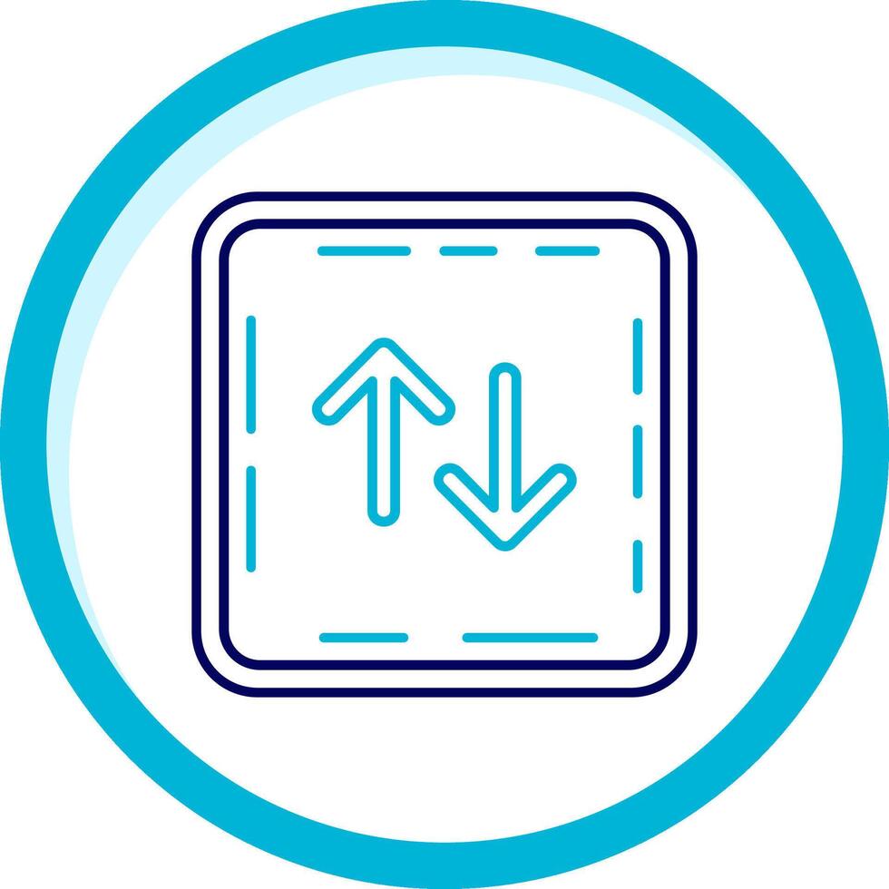 Swap Two Color Blue Circle Icon vector
