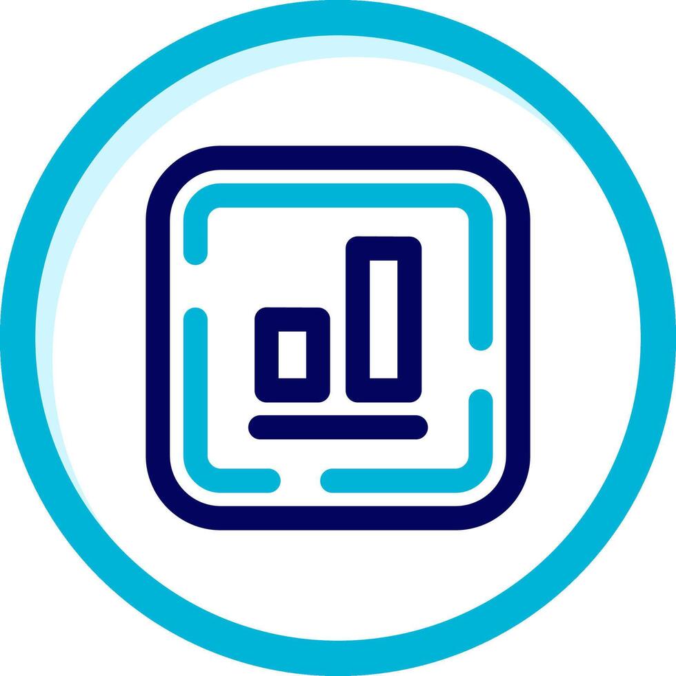 Bottom alignment Two Color Blue Circle Icon vector
