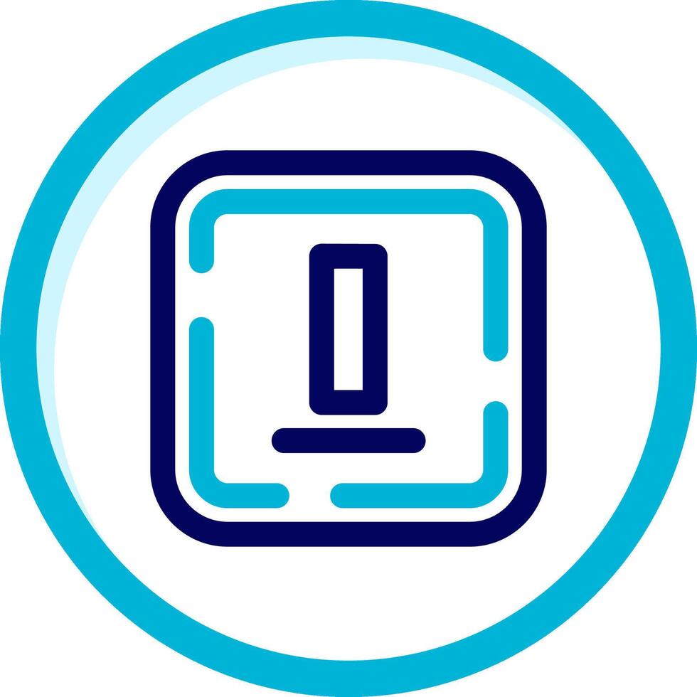 Bottom alignment Two Color Blue Circle Icon vector