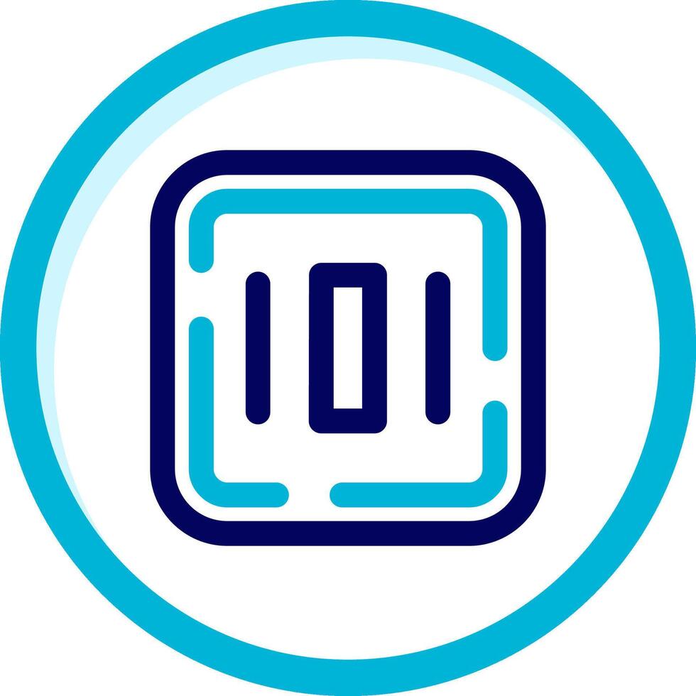 Center alignment Two Color Blue Circle Icon vector