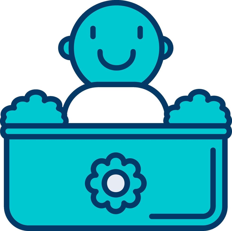 Baby Bath Vecto Icon vector