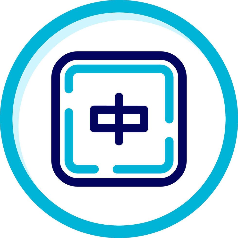 Align objects Two Color Blue Circle Icon vector
