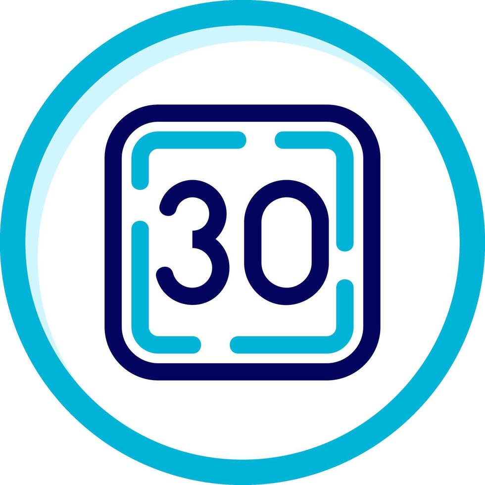 Thirty Two Color Blue Circle Icon vector