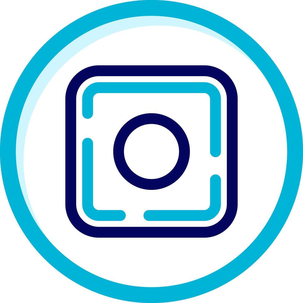 Dot Two Color Blue Circle Icon vector