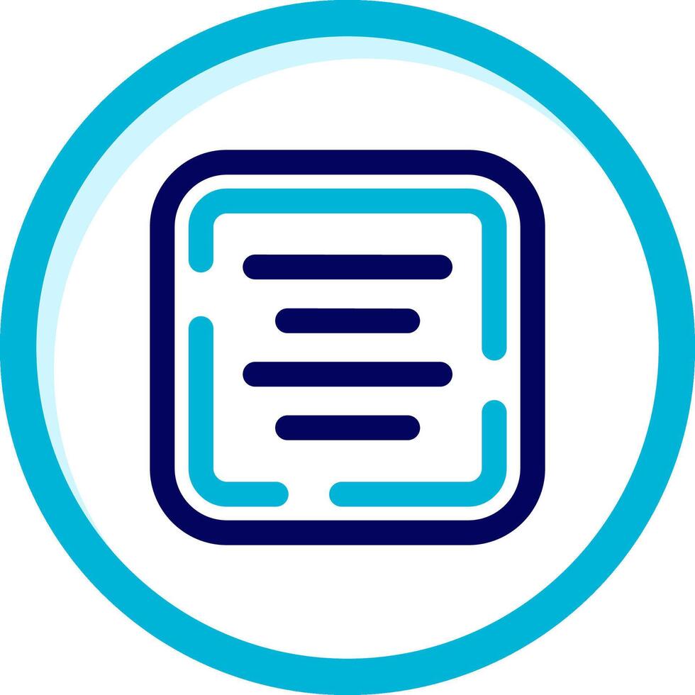 Center alignment Two Color Blue Circle Icon vector