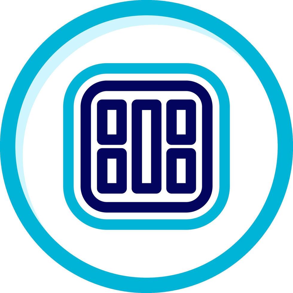 Layout Two Color Blue Circle Icon vector