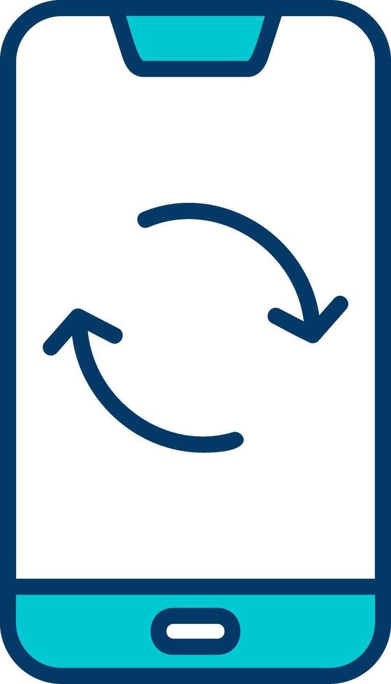 Smartphone Data Sync Vecto Icon vector