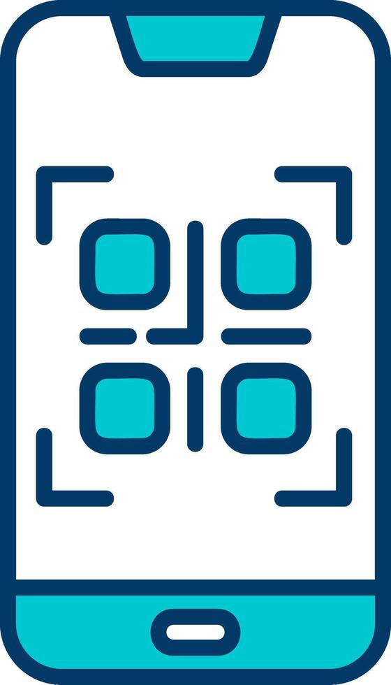 Smartphone QR Code Vecto Icon vector