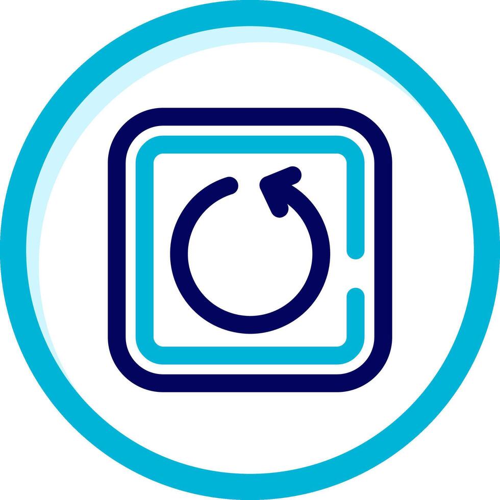 Undo Two Color Blue Circle Icon vector