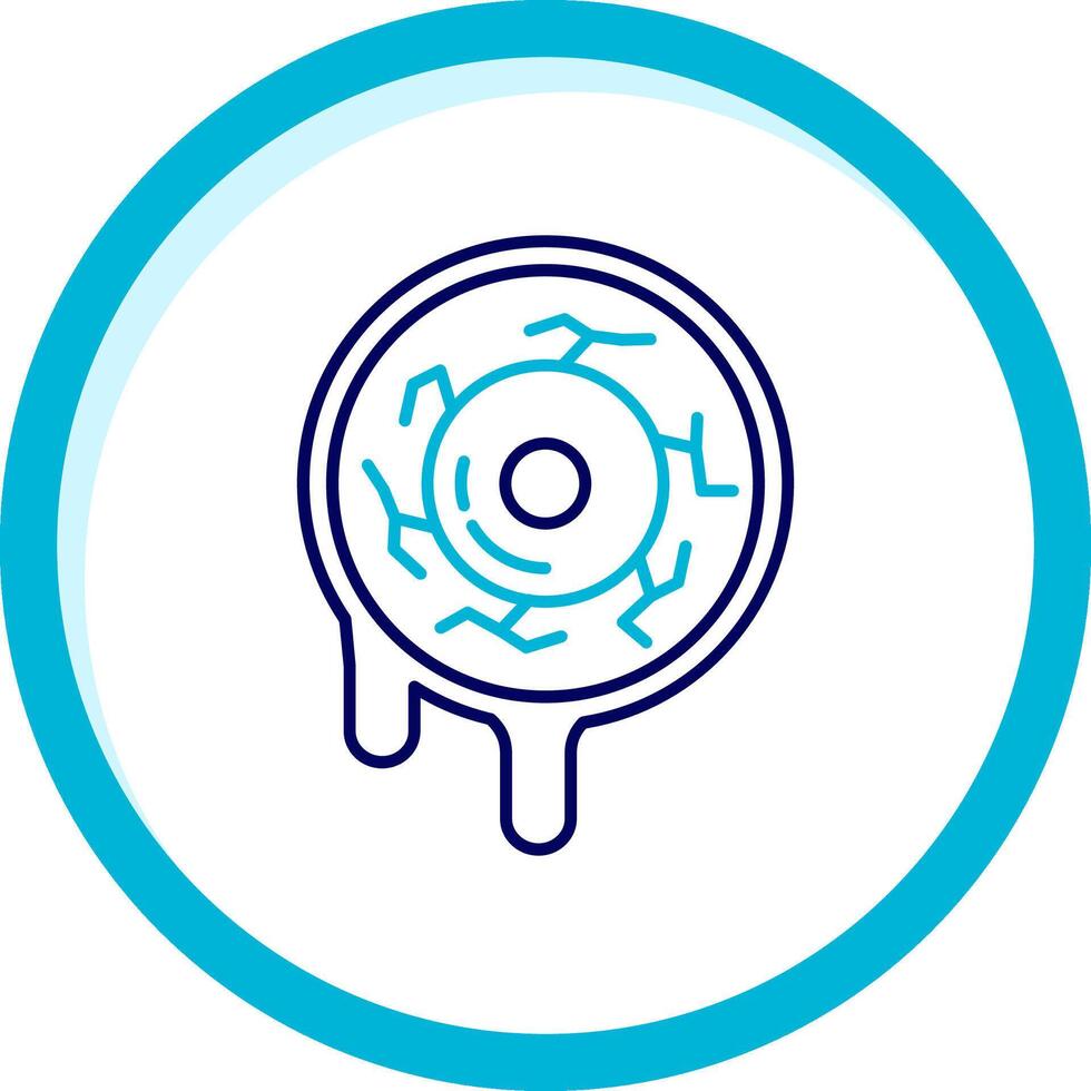 Eyes Two Color Blue Circle Icon vector