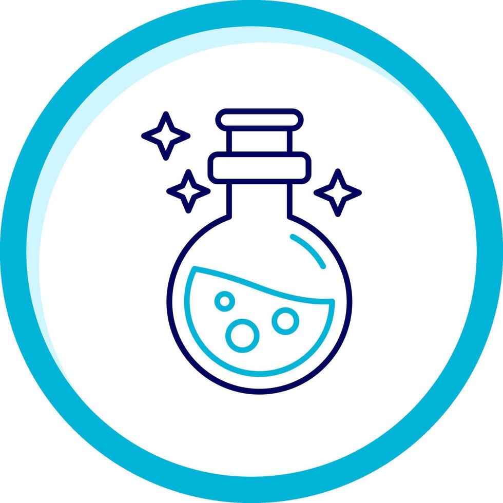 Potion Two Color Blue Circle Icon vector