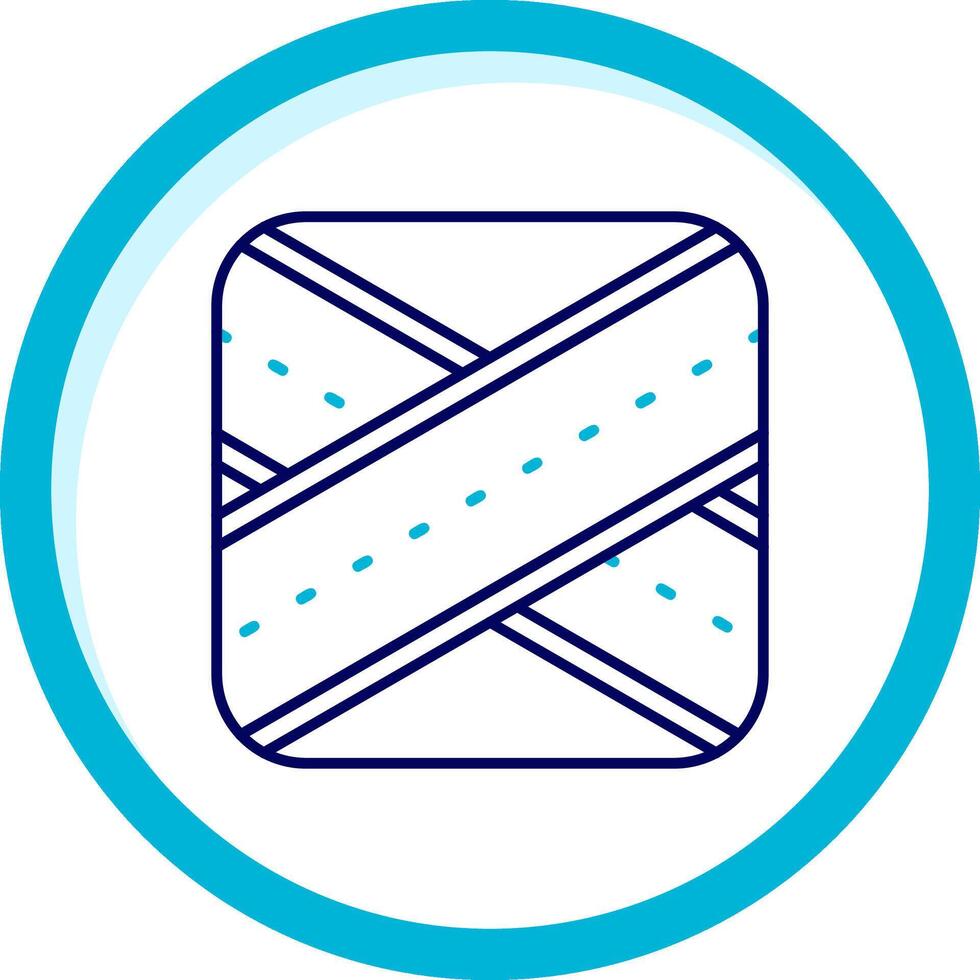 Overpass Two Color Blue Circle Icon vector