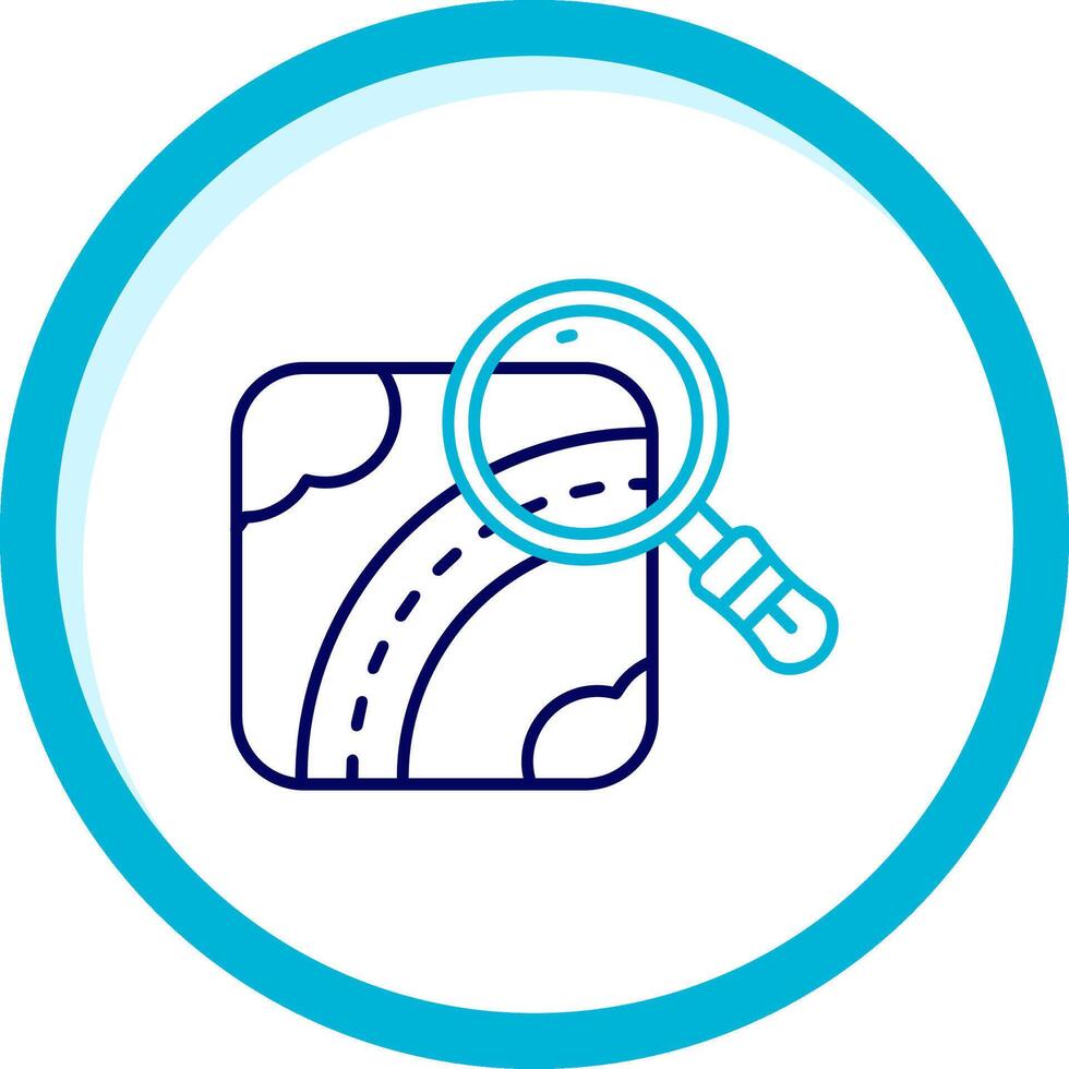 Find Two Color Blue Circle Icon vector