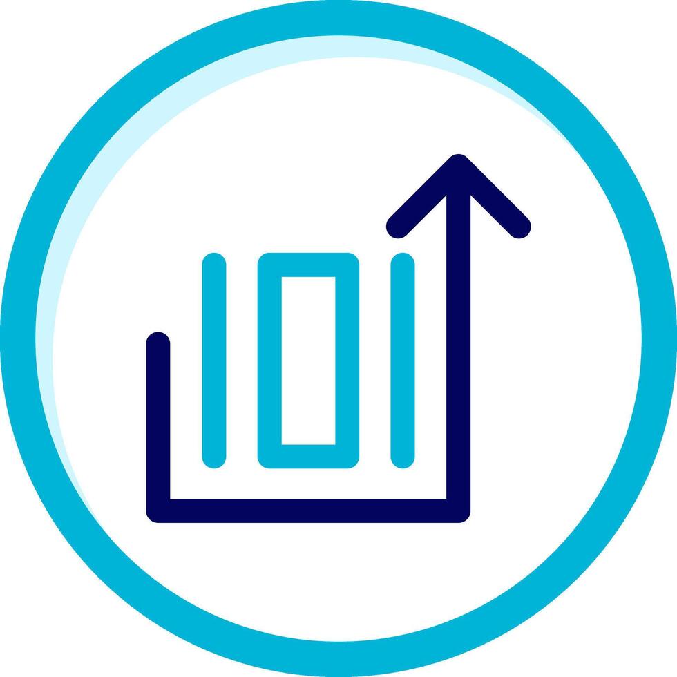Deploy object Two Color Blue Circle Icon vector