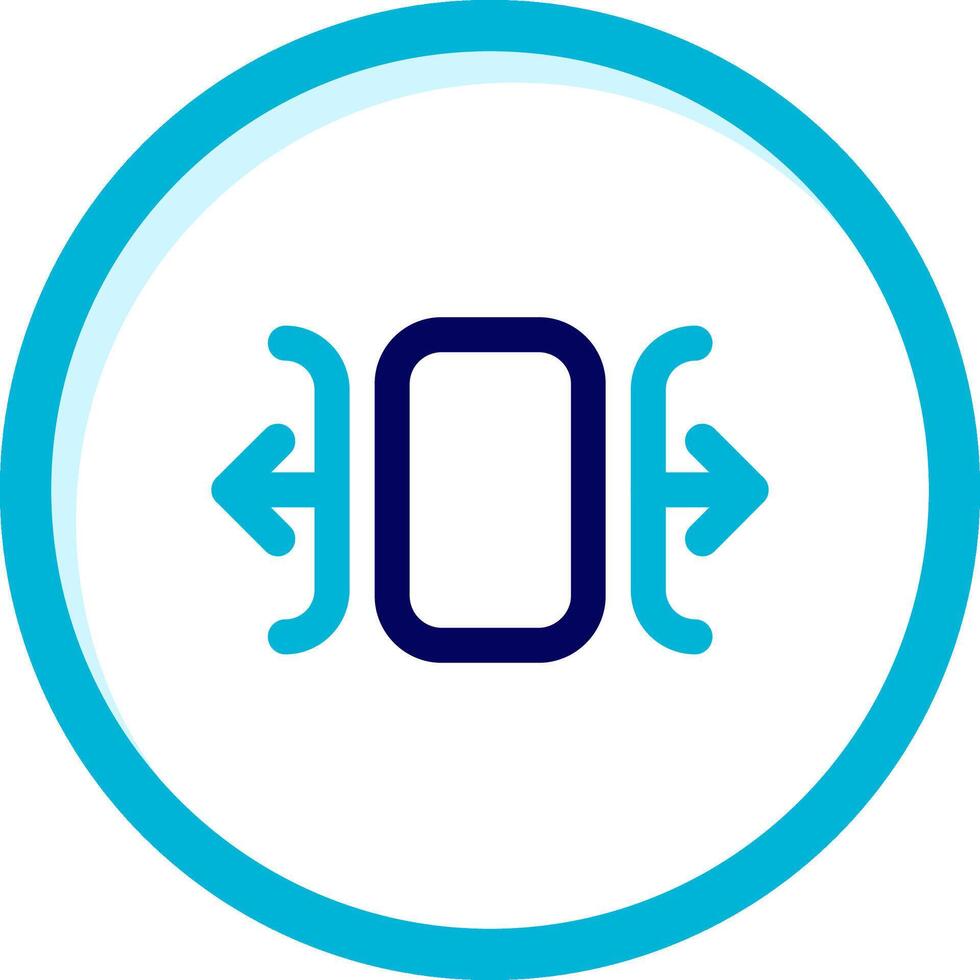 Carousel horizontal Two Color Blue Circle Icon vector