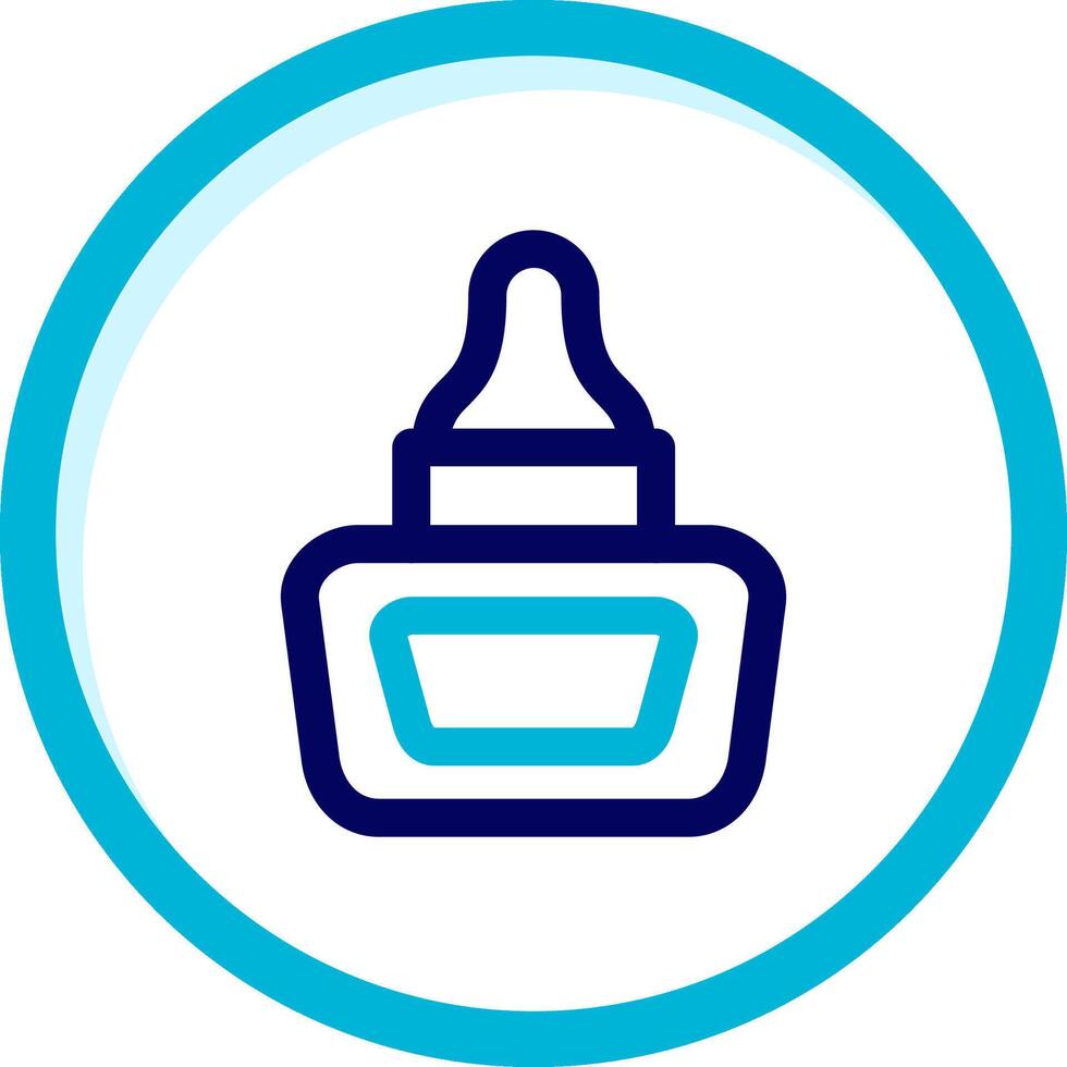 Liquid glue Two Color Blue Circle Icon vector