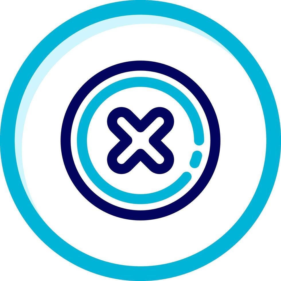 Delete2 Two Color Blue Circle Icon vector