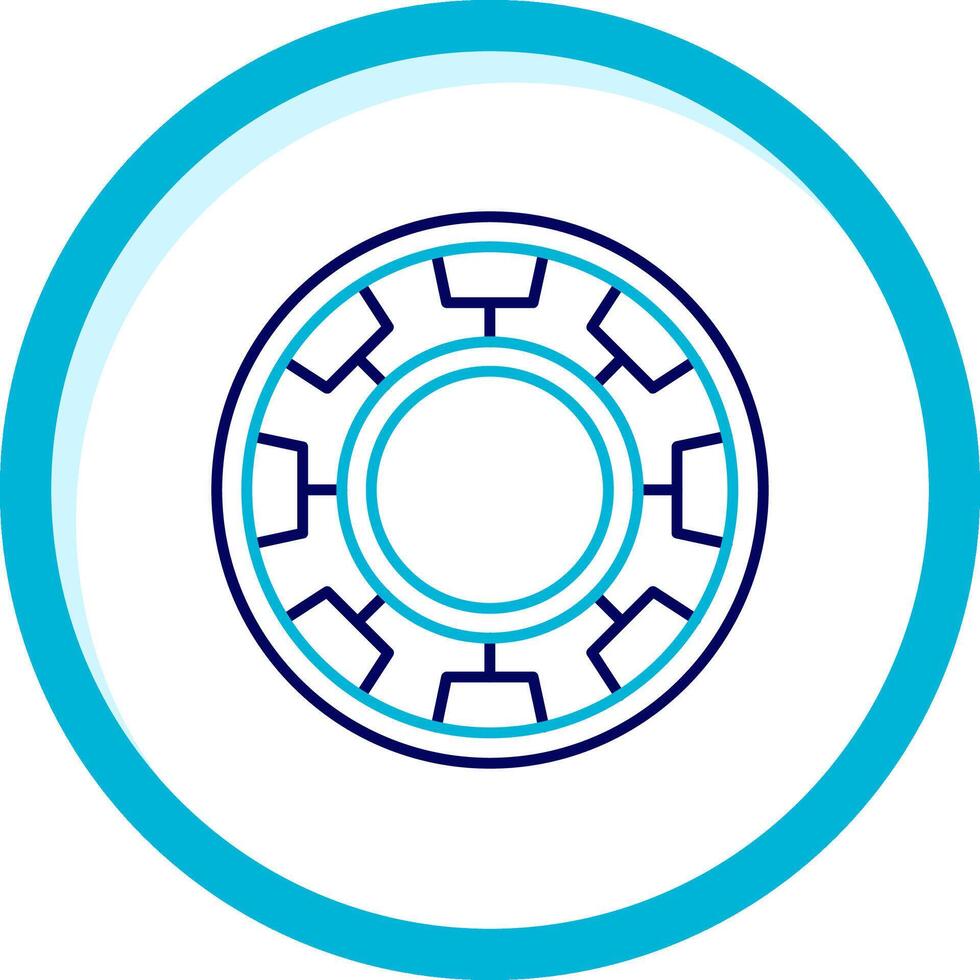 Chip Two Color Blue Circle Icon vector