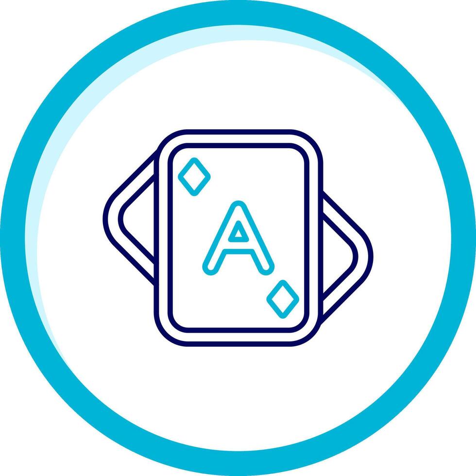 Aces Two Color Blue Circle Icon vector