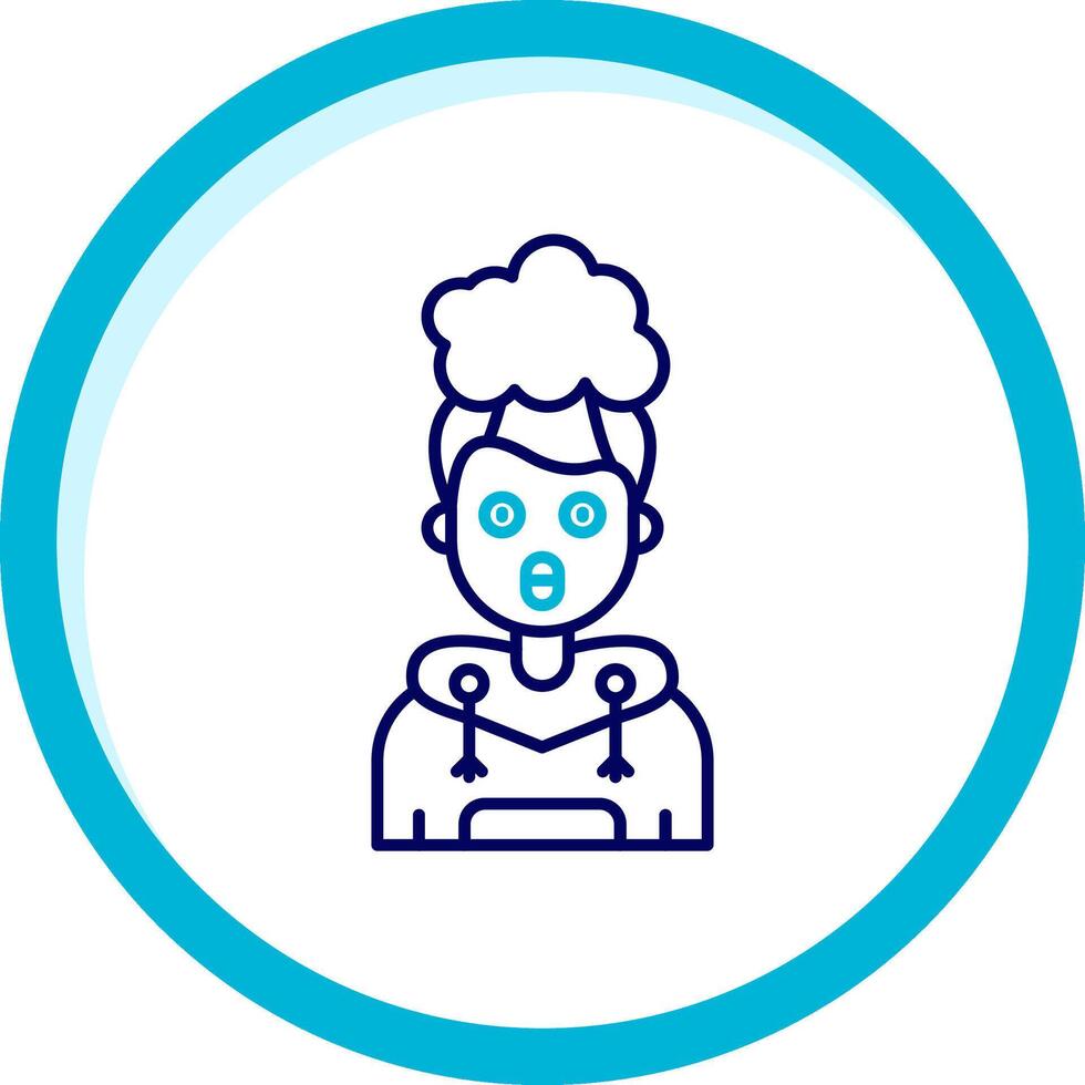 Exploding Two Color Blue Circle Icon vector