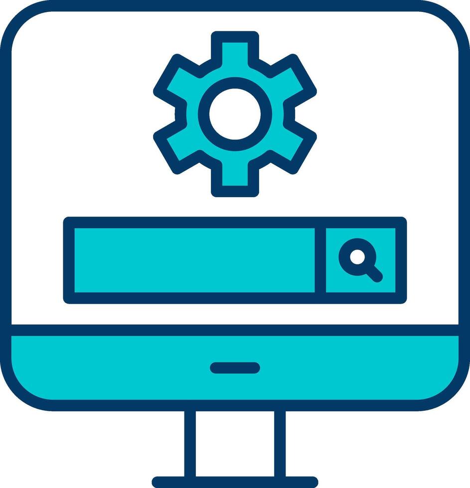 Computer Search Engine Vecto Icon vector