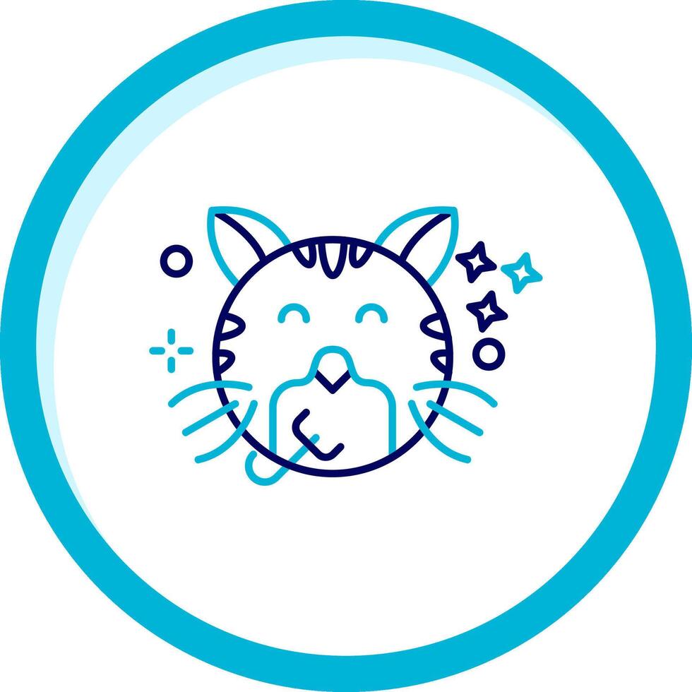 Congratulation Two Color Blue Circle Icon vector