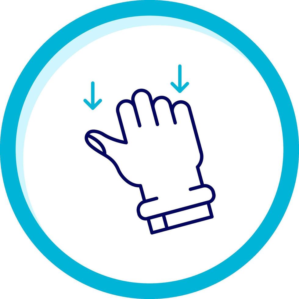 Drag Two Color Blue Circle Icon vector