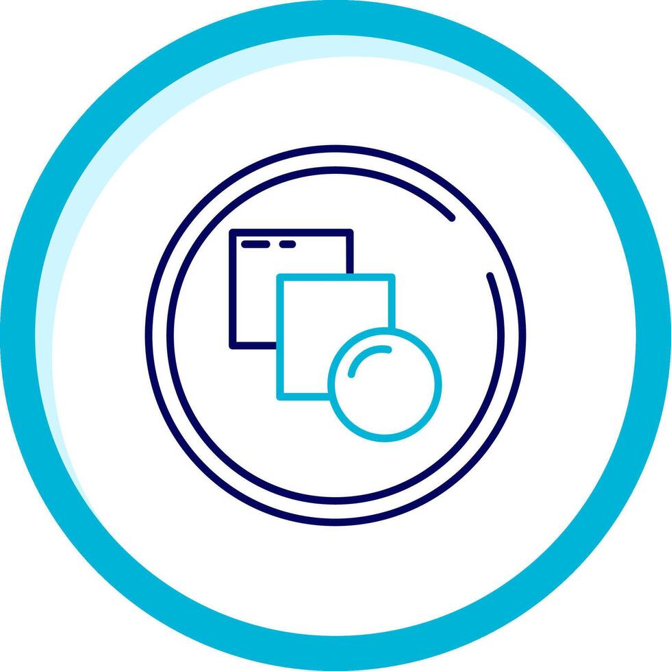 Blend Two Color Blue Circle Icon vector