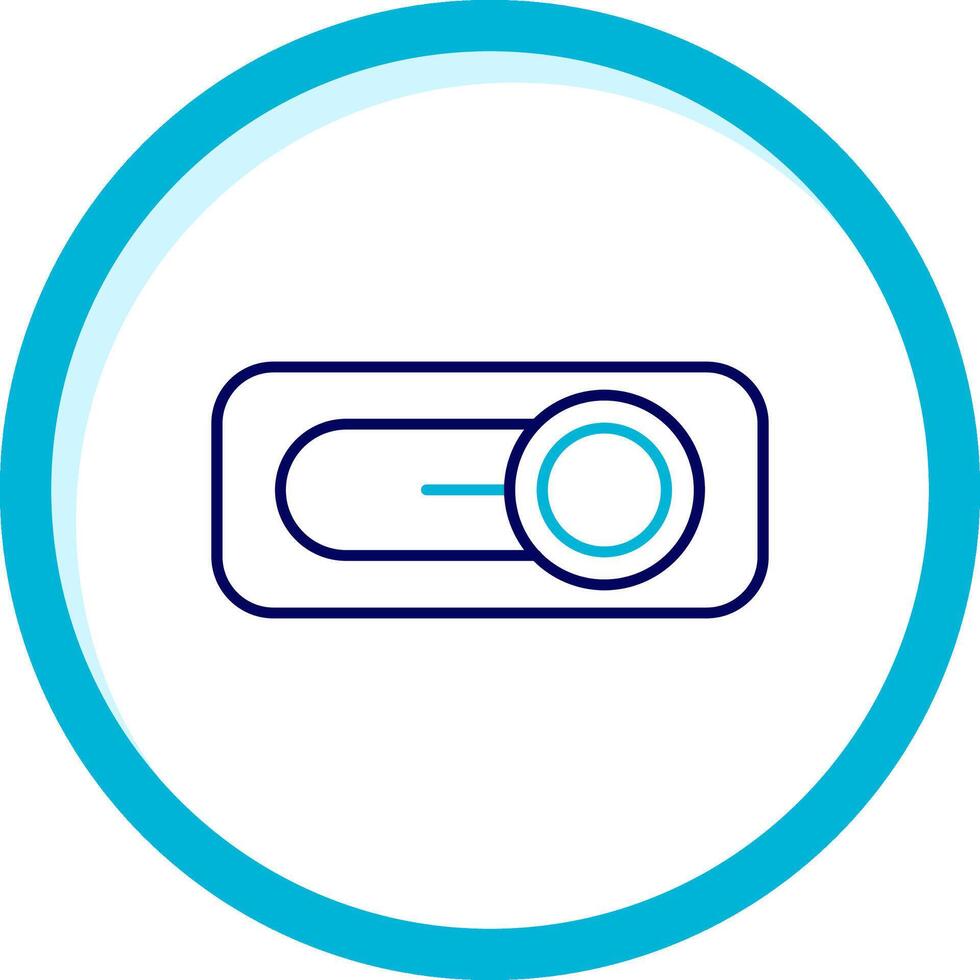Switch Two Color Blue Circle Icon vector