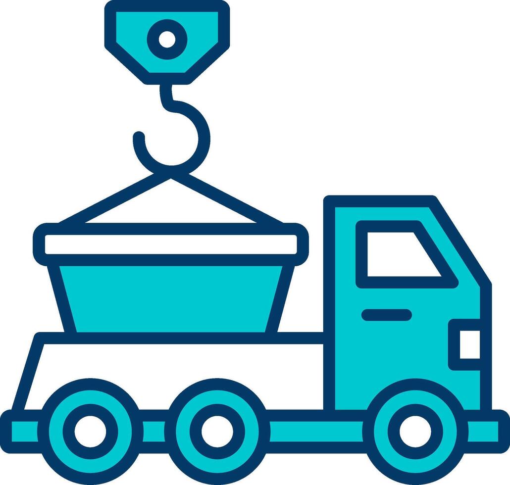 Skip Truck Vecto Icon vector