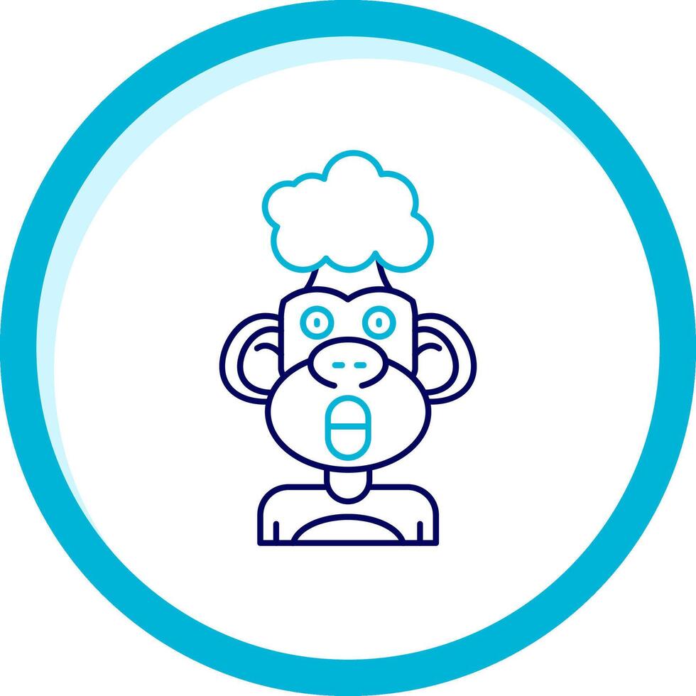 Exploding Two Color Blue Circle Icon vector