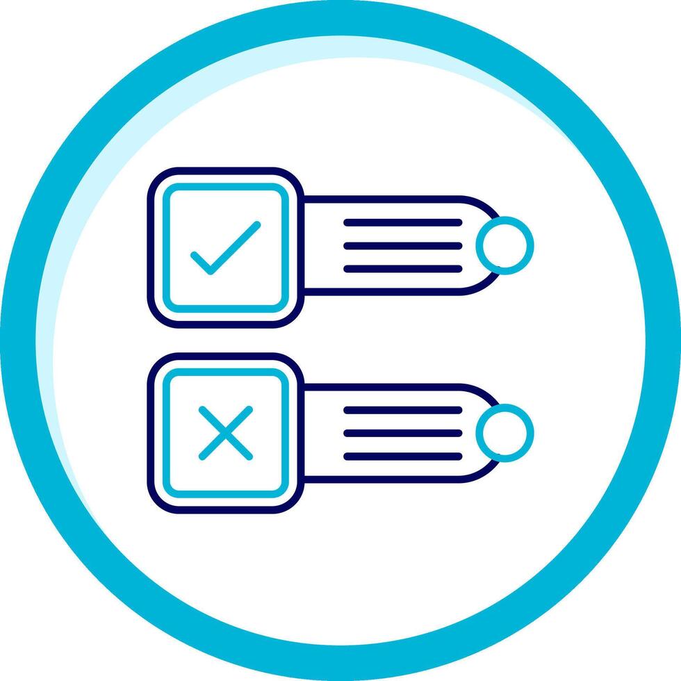 Poll Two Color Blue Circle Icon vector