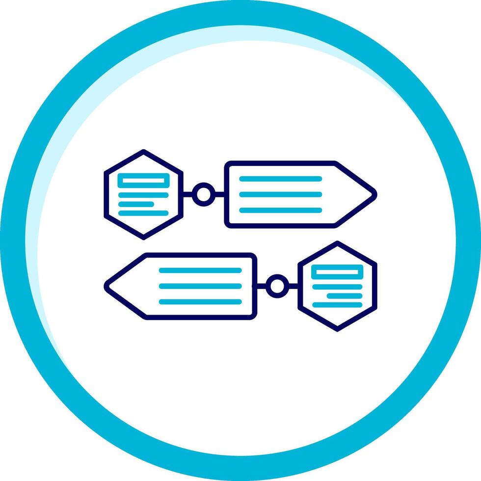 Infographic elements Two Color Blue Circle Icon vector