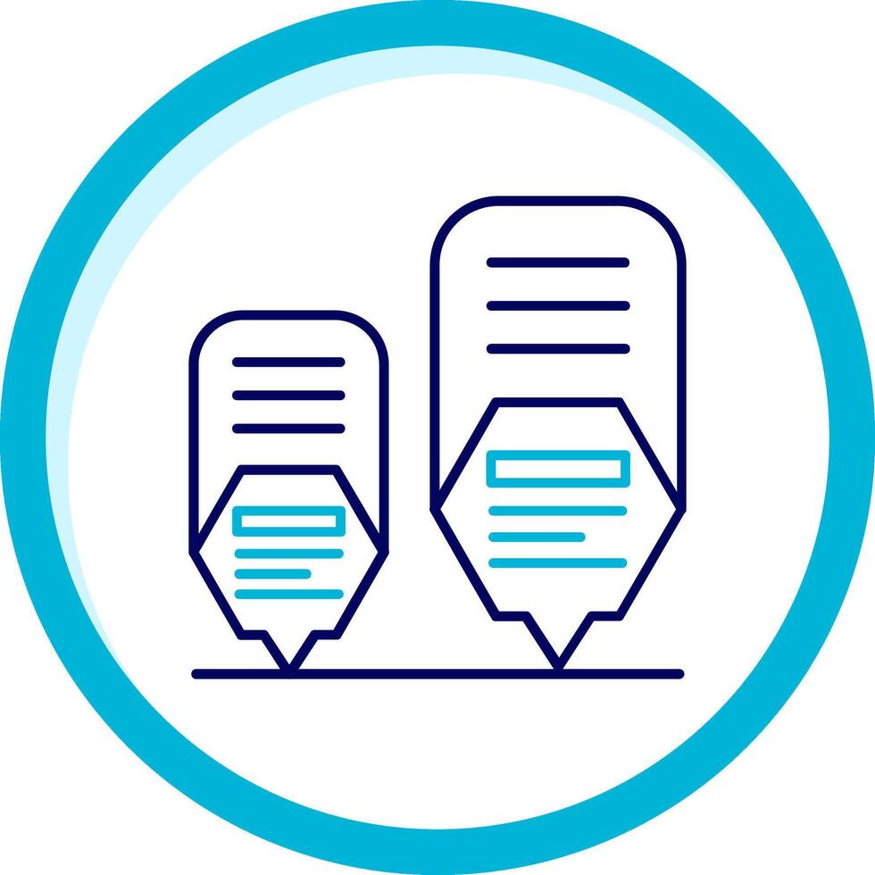 Infographic elements Two Color Blue Circle Icon vector