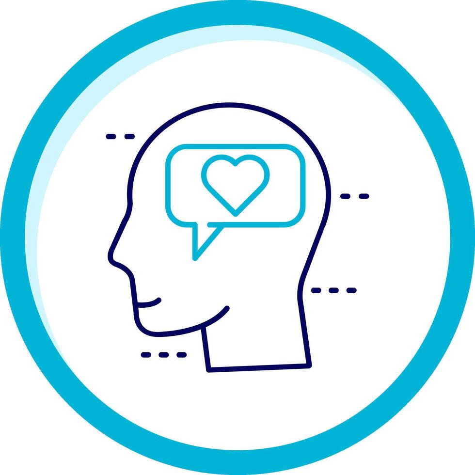 Dialog Two Color Blue Circle Icon vector