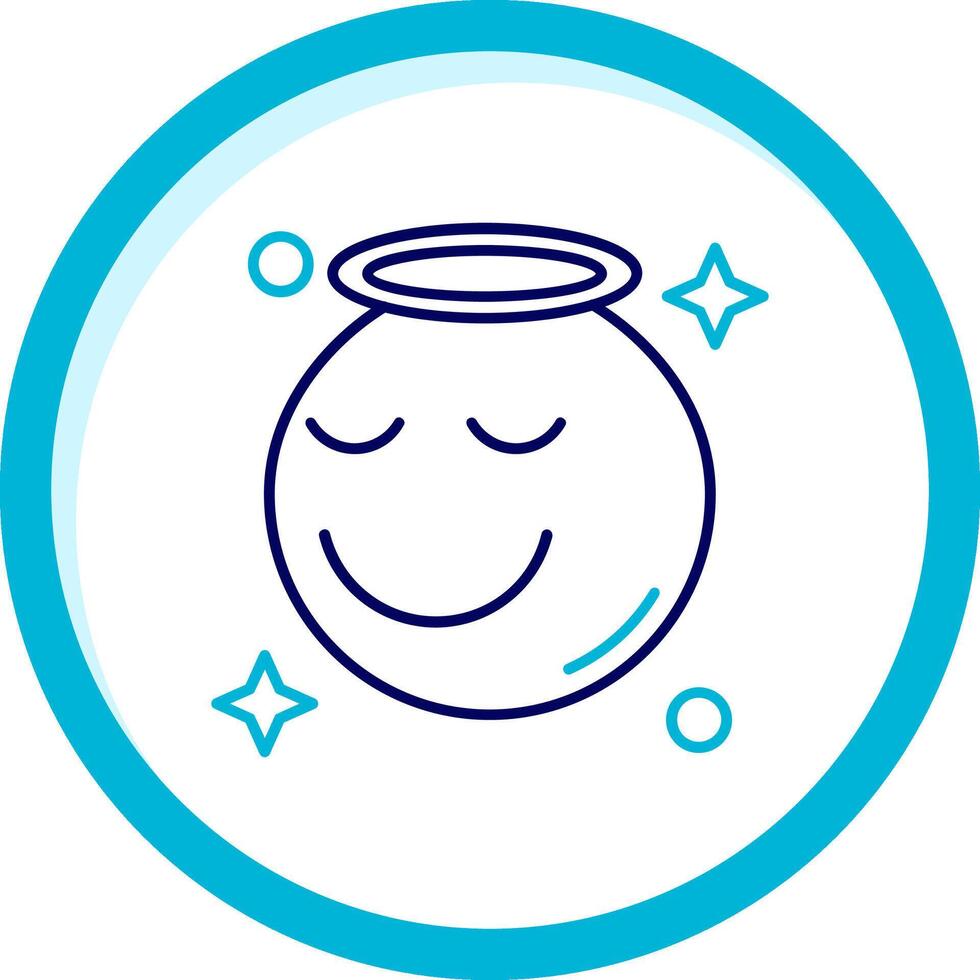 Angel Two Color Blue Circle Icon vector