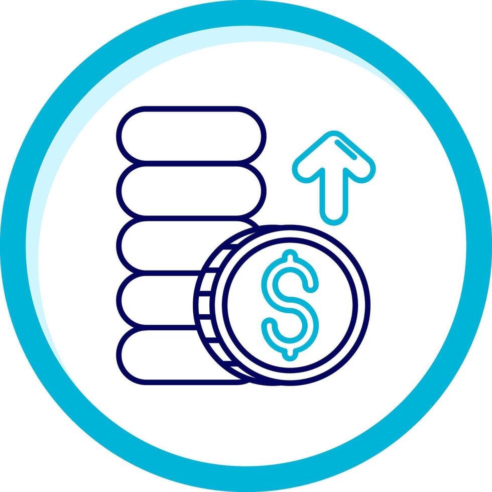 Profits Two Color Blue Circle Icon vector