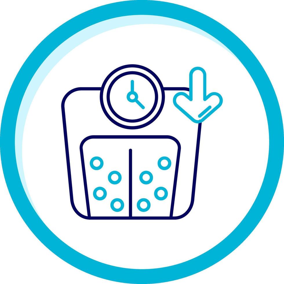 Weight Two Color Blue Circle Icon vector