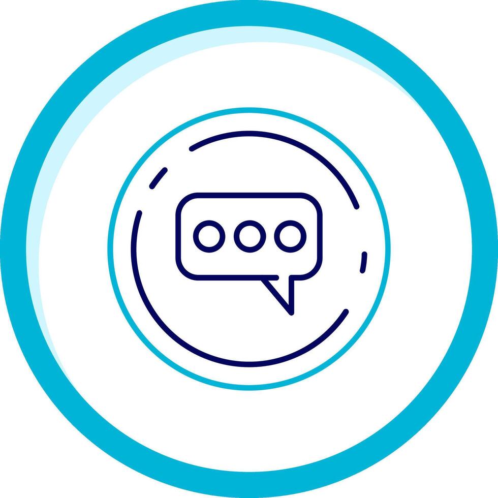 Comment Two Color Blue Circle Icon vector
