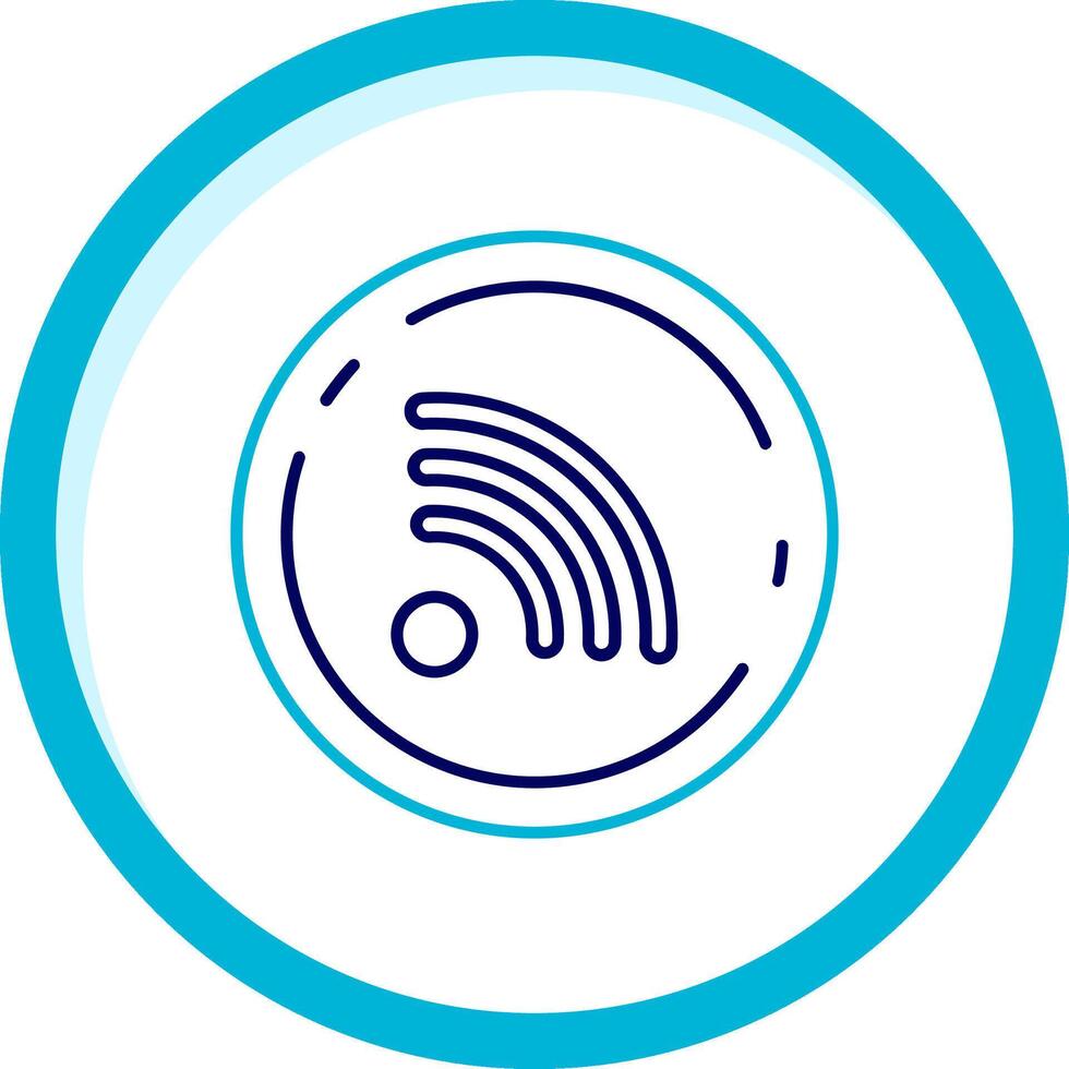 Rss Two Color Blue Circle Icon vector
