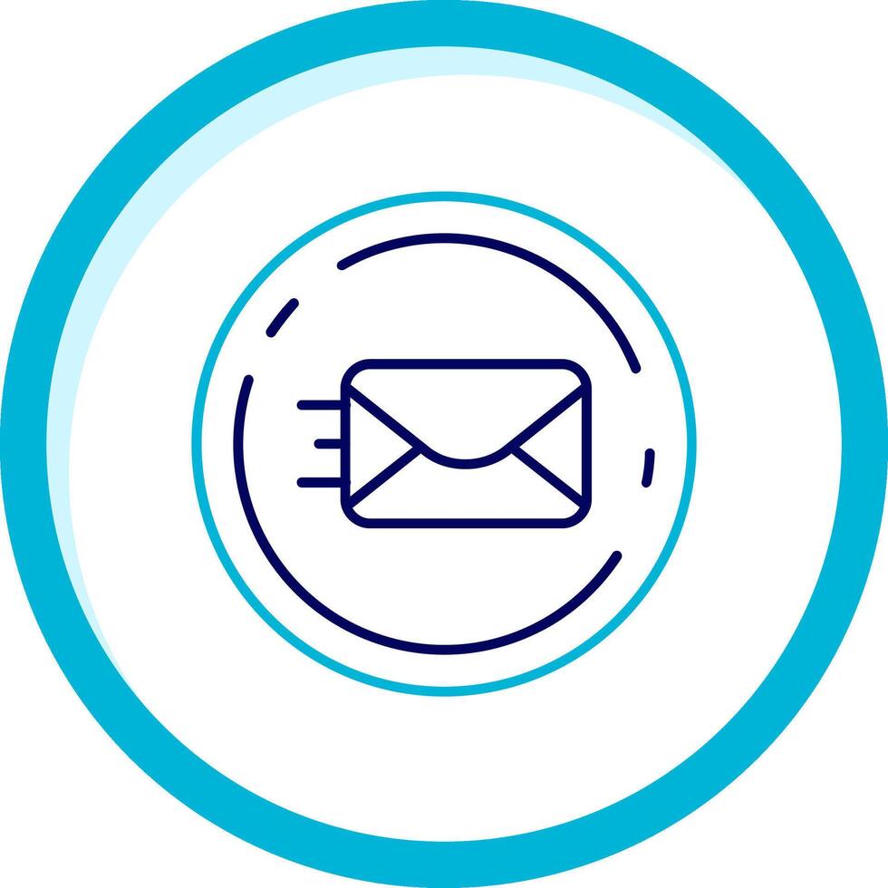 Send Two Color Blue Circle Icon vector